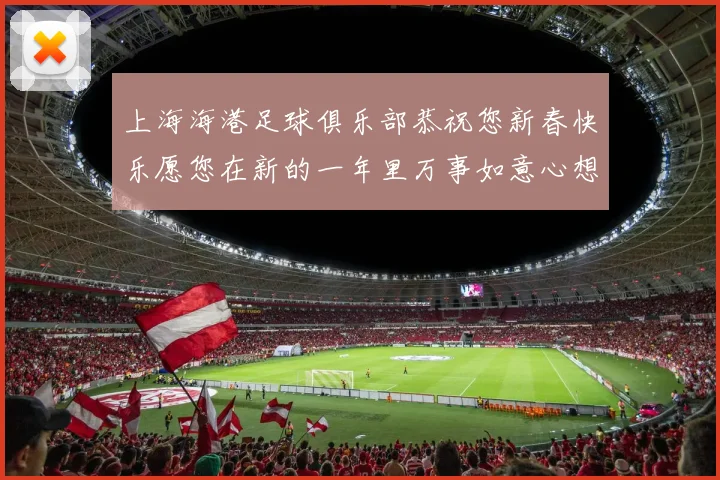 上海海港足球俱乐部恭祝您新春快乐愿您在新的一年里万事如意心想事成